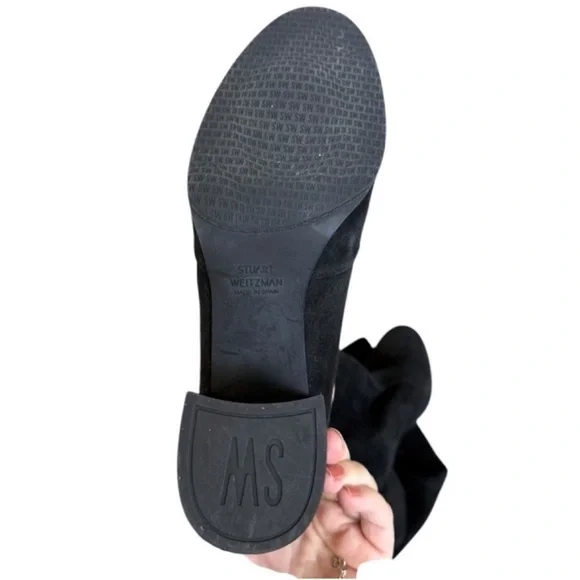 STUART WEITZMAN Landmark Over-the-Knee Suede Boots Size 7.5 - Picture 10 of 13